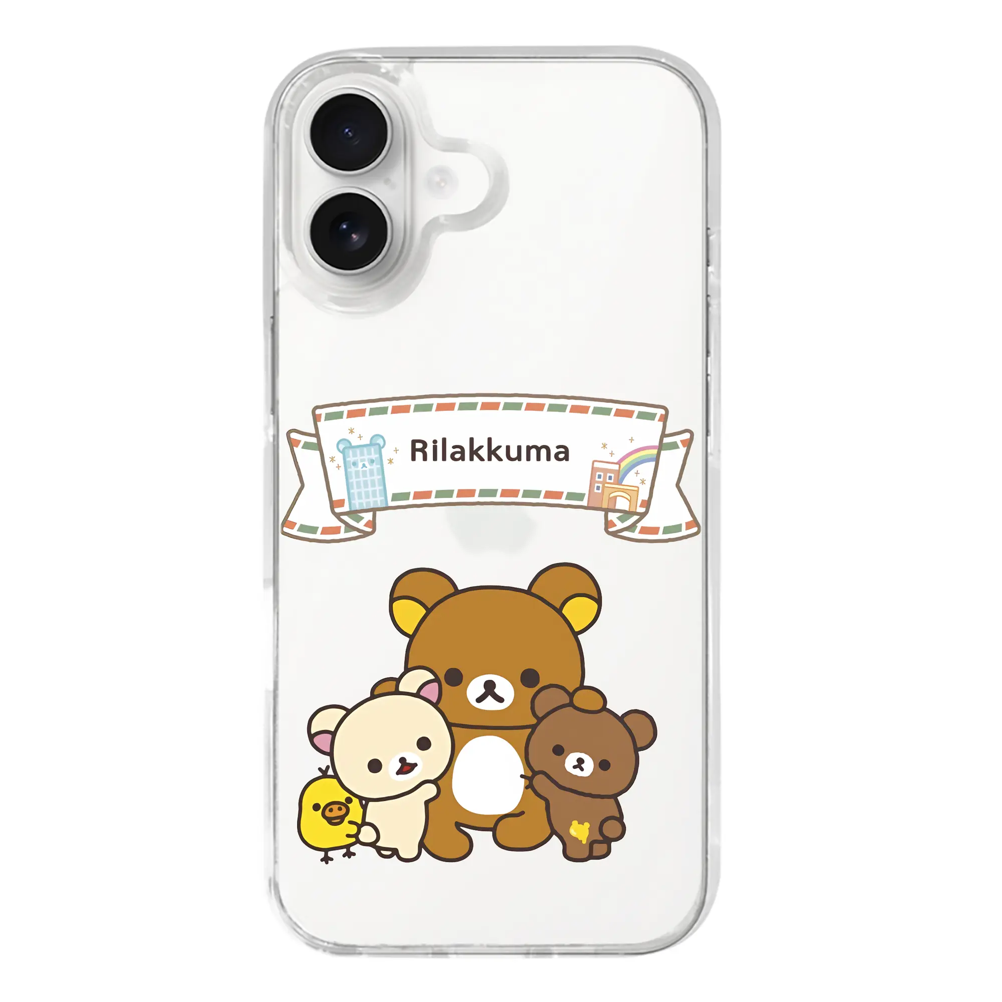 リラックマ (Rilakkuma) グッズ リラックマ (Rilakkuma) - iPhone 17シリーズ 透明スマホケース – 薄型・耐衝撃・精密フィット保護カバー